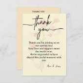 エレガントな感謝カード サンキューカード (正面/裏面)