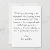 エレガントな感謝カード 招待状 (裏面)