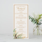 エレガントな感謝祭のディナー 秋の葉 フェザー メニュー (スタンド正面)