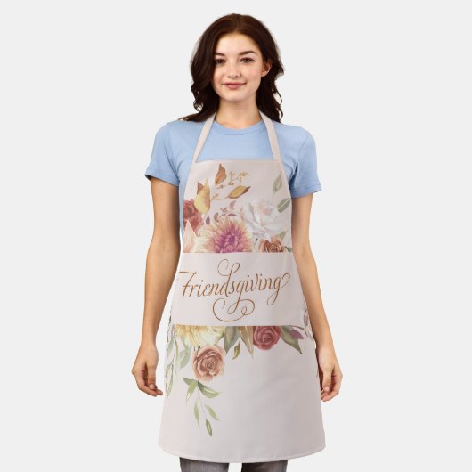 エレガントな感謝祭のパーティー エプロン (着用した状態)