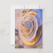 エレガントな感謝祭の食事 招待状 (裏面)