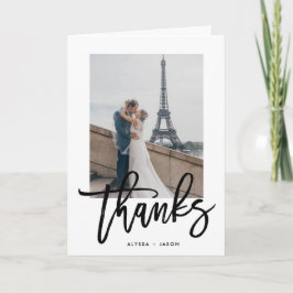 エレガントな感謝 | ウェディングフォト サンキューカード