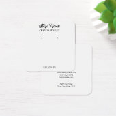 エレガントな手作りのイヤリングプロファイルカード (デスク)