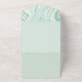 エレガントな手描きの液体大理石デザイン（Gliあり） オールインワン招待状 (外側)