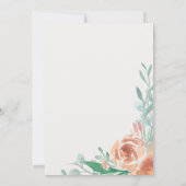 エレガントな手描きの花の水彩招待状 招待状 (裏面)