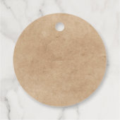 エレガントな手描きクラフト感謝タグ フェイバータグ (裏面)