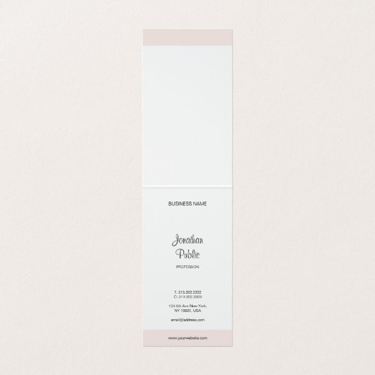 エレガントな手書きの原稿のシンプルでモダンなテンプレート 名刺 (内部フラット)