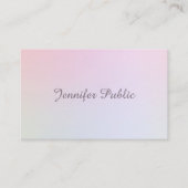 エレガントな手書きの原稿の最小主義の明白なモダン 名刺 (正面)