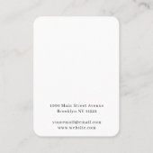 エレガントな手書きの愛のハートイヤリングディスプレイ 名刺 (裏面)