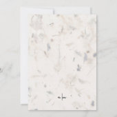 エレガントな手書きの種紙ボヘミアンベディング 招待状 (裏面)