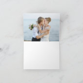 エレガントな手書きスクリプト2枚の写真のお礼カード サンキューカード (内部)