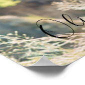 エレガントな手書きスクリプト カスタム写真 ウェディング ポスター (角)