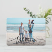 エレガントな手書きスクリプト バレンタインデー フラット フォト カード (スタンド正面)