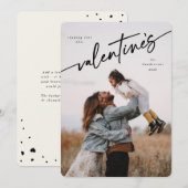 エレガントな手書きスクリプト バレンタインデー フラット フォト カード (正面/裏面)