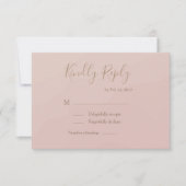 エレガントな手書きフォントの水彩ブラッシュ RSVP 招待状 (正面)