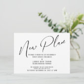 エレガントな手書き 新計画 シンプルなお知らせ 招待状 (スタンド正面)