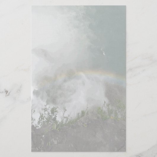 エレガントな手紙のペーパー文房具の虹の滝 便箋 (正面)