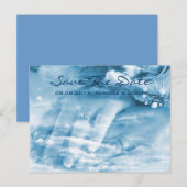 エレガントな手 ヴィンテージ結婚式のSave the Date 案内ポストカード (正面/裏面)