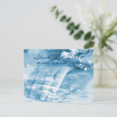 エレガントな手 ヴィンテージ結婚式のSave the Date 案内ポストカード (スタンド正面)