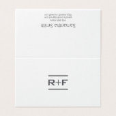 エレガントな折られたNotecards 名刺 (外部フラット)