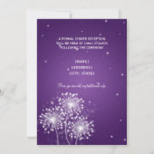 エレガントな披露宴 サマー スパークル パープル 招待状 (裏面)