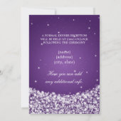 エレガントな披露宴 スター スパークル パープル 招待状 (裏面)