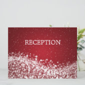 エレガントな披露宴 スパーキングウェーブレッド 招待状 (スタンド正面)