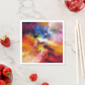 エレガントな抽象アートテンプレート 現代的なカラフル スタンダードカクテルナプキン (インサイチュ)