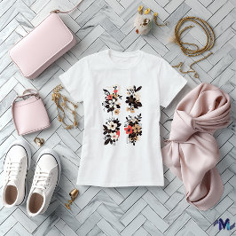 エレガントな抽象フラワーブーケセット Tシャツ