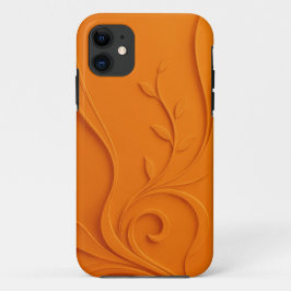 エレガントな抽象フラワー iPhone 11 ケース