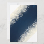 エレガントな抽象レースとパールのパーティー 招待状 (裏面)