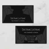 エレガントな抽象的なグレーとブラックの三角形のモザイクタイル 名刺 (正面/裏面)