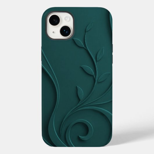 エレガントな抽象的フラワー柄の高級ケースメイト Case-Mate iPhoneケース (裏面)