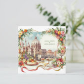 エレガントな招待状 ウェディングディナー フィレンツェ イタリア 招待状 (スタンド正面)