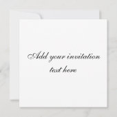 エレガントな招待状 モノグラム フローラル ダマスク イエロー 招待状 (裏面)