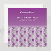 エレガントな招待状 - ライゼリン紫 招待状 (正面/裏面)
