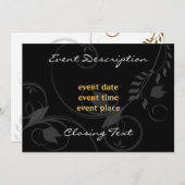 エレガントな招待状 招待状 (正面/裏面)