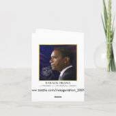 エレガントな挨拶状を持つオバマ大統領 カード (裏面)