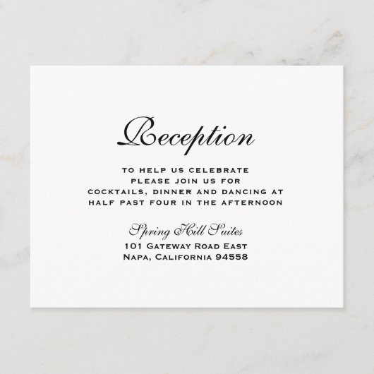 エレガントな挿入物カード エンクロージャーカード (正面)