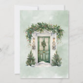 エレガントな教会のドアのシーン リハーサルディナー 招待状 (裏面)
