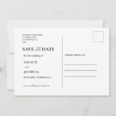 エレガントな教会の水彩画の会場 マノアでの結婚式 セーブザデート (裏面)