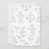 エレガントな教会の水彩画会場マナーハウスウェディング 招待状 (裏面)