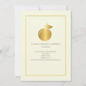 エレガントな教師たちのゴールドパステル引退パーティー 招待状 (裏面)