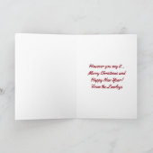 エレガントな数々の言語メリークリスマスカード シーズンカード (内部)