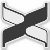 エレガントな文字Xモノグラム シール (正面)