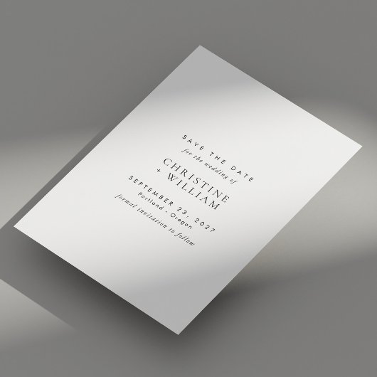 エレガントな斜めのスクリプト写真結婚式 セーブザデート