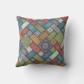 エレガントな斜めの花柄は|の装飾用クッションをタイルを張ります クッション (裏面)