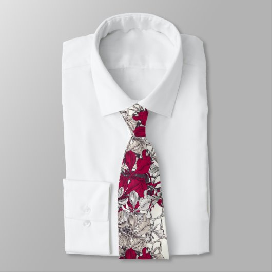 エレガントな新しいの芸術のヴィンテージの花の絵画 ネクタイ (タイ)