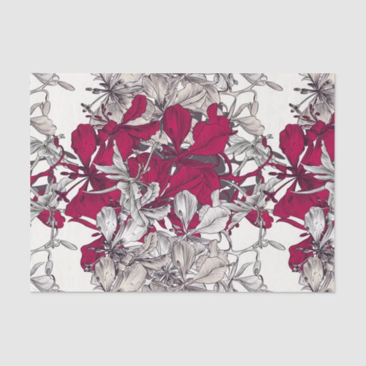 エレガントな新しいの芸術のヴィンテージの花の絵画 薄葉紙 (正面)