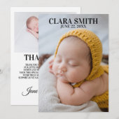 エレガントな新しいベビー発表 シーズンカード (正面/裏面)